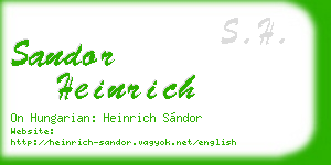 sandor heinrich business card